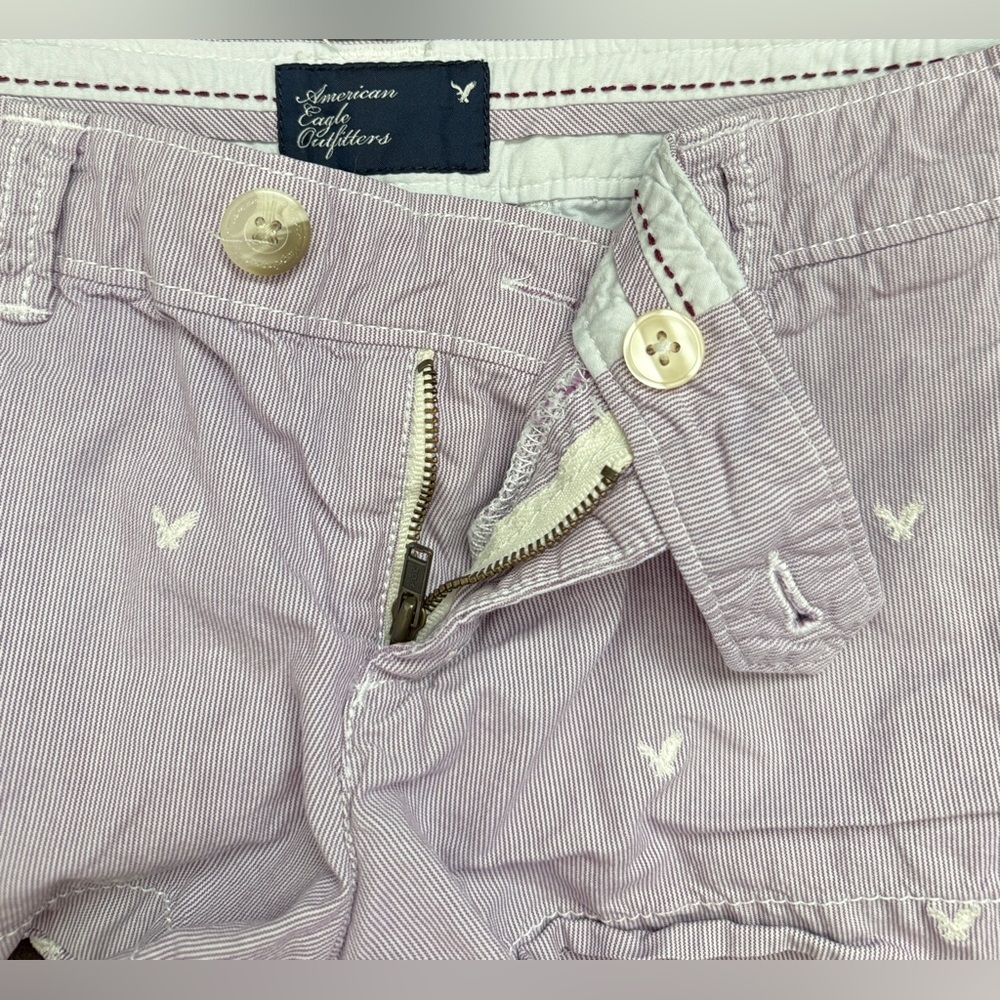 AE AMERICAN EAGLE 🦅 OUTFITTERS ADORABLE Cute Lavender And White - Picture 8 of 9